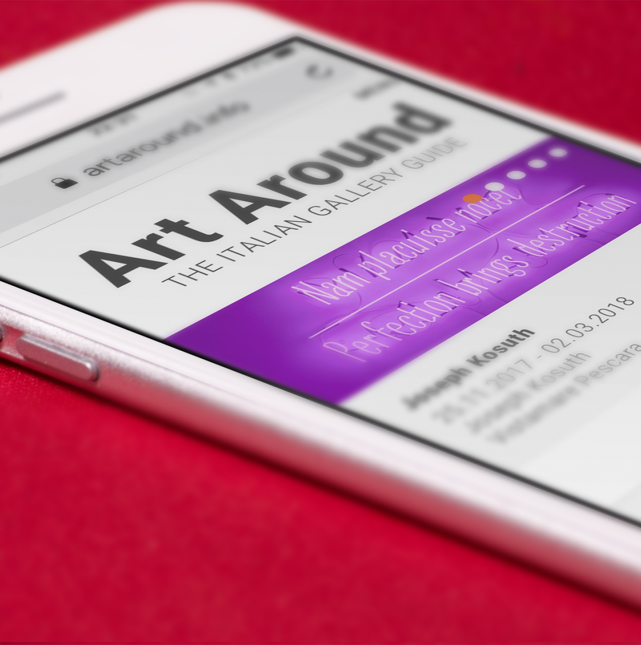 ArtAround.info, the first online platform dedicated to Italian galleries.